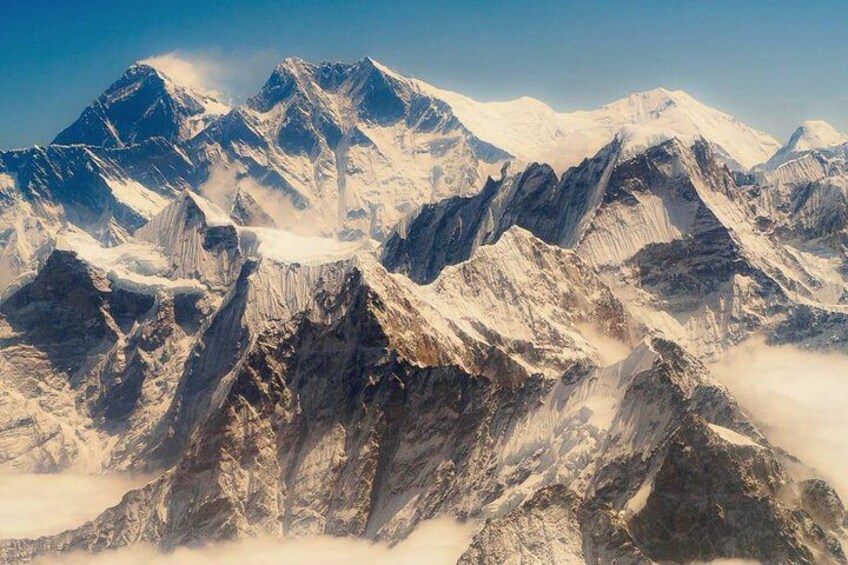 Everest Scenic Flight by plane from Kathamdnu explore Himalayas range in Nepal