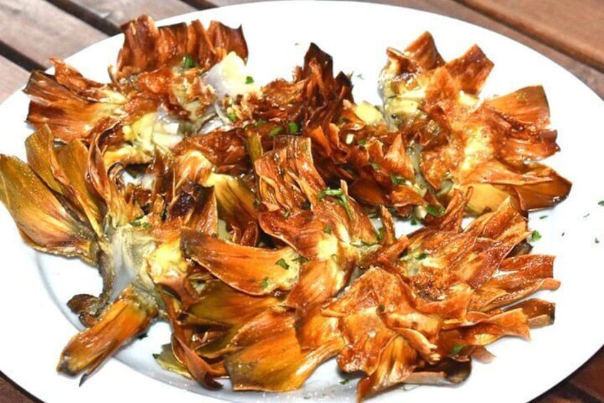 Roman Artichokes Served on the Tour