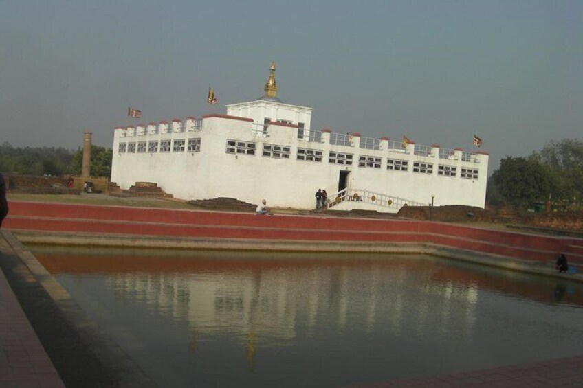MahaDevi Temple and Holy Lake in Lumbini which is Birthplace of Lord Buddha