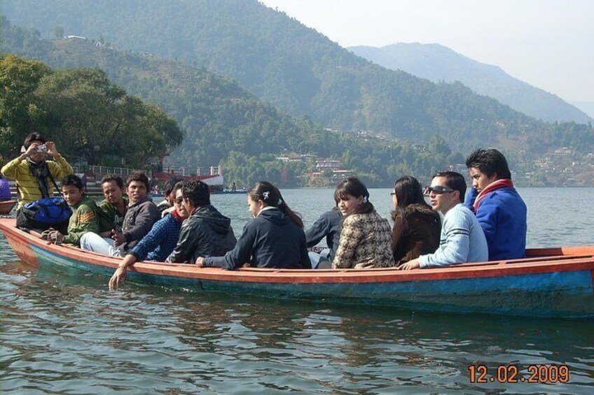 Boating on Fewa Lake ,Pokhara, Nepal
