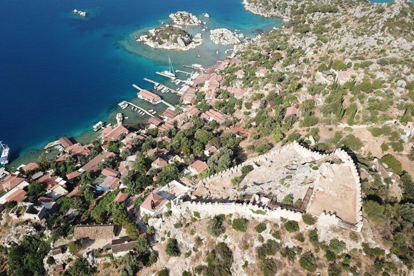 View of the Simena Castle
