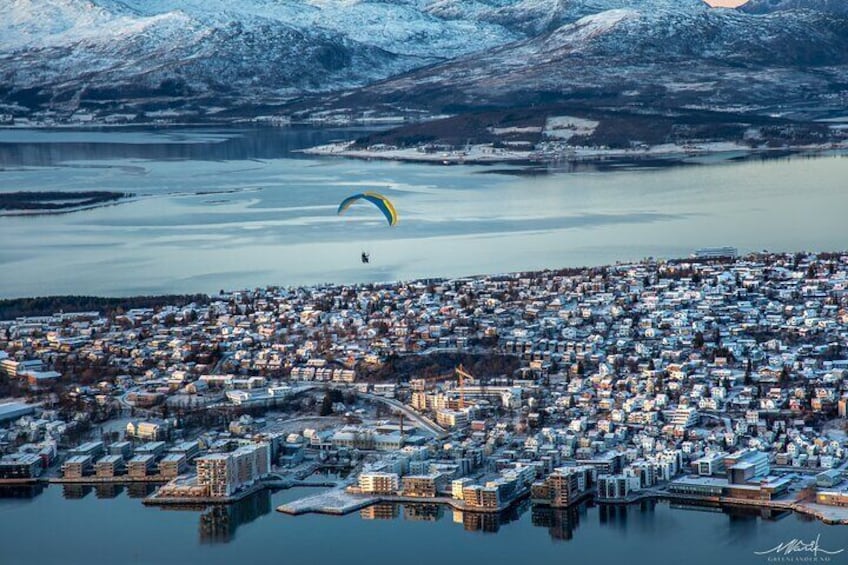 Typical Norwegian going to work to Tromsø