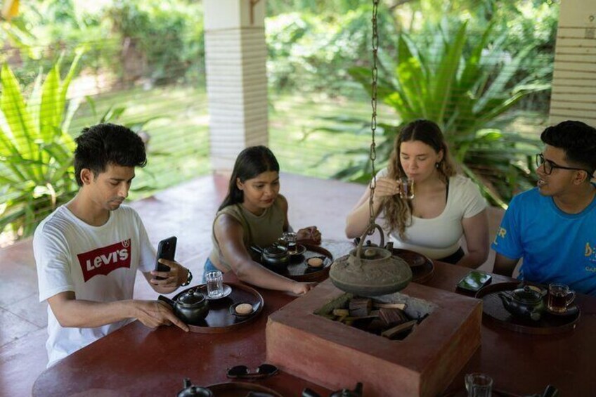 A private tea setup at Daruma tea house, a Japanese inspired tea tasting