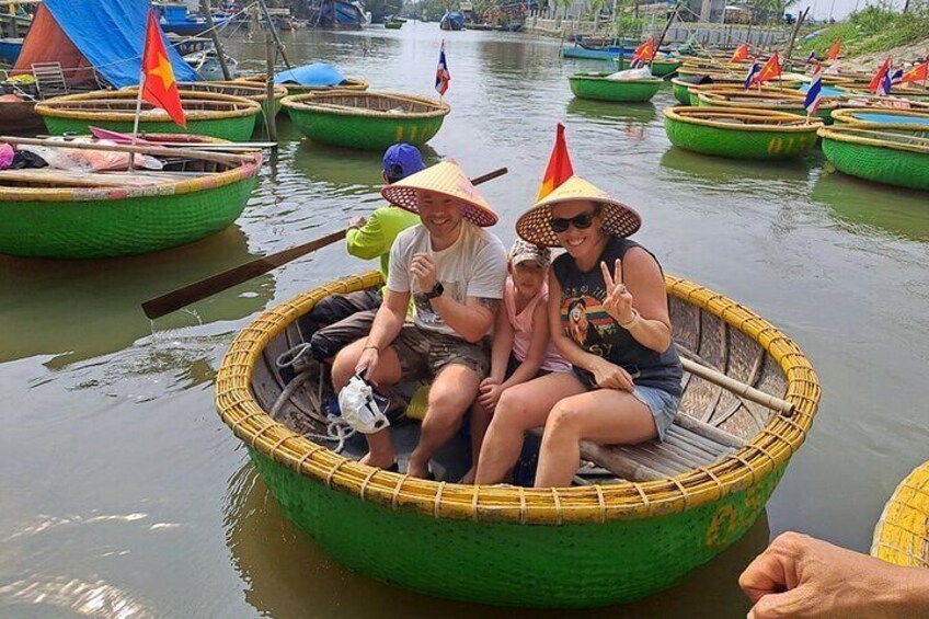 Lady buddha-Marble mountains- Basket Boat Ride - Hoi An Old town