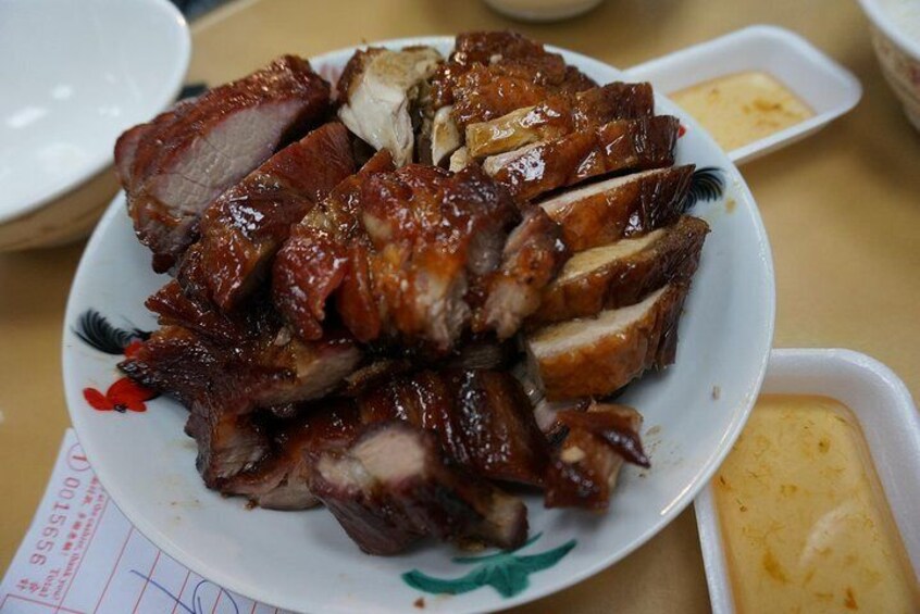 Roast meat dish on the food tour