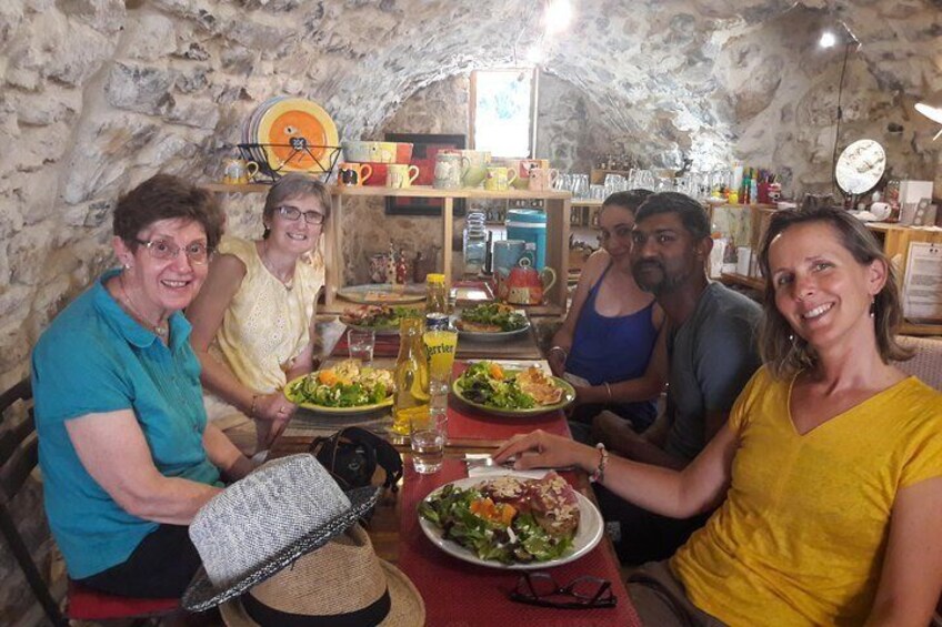 Great lunch with local products in a 1000 year old place in Saint-Guilhem-le-Désert.