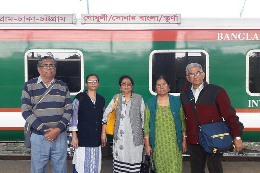 Indian travelers at Chittagong Rail Station.