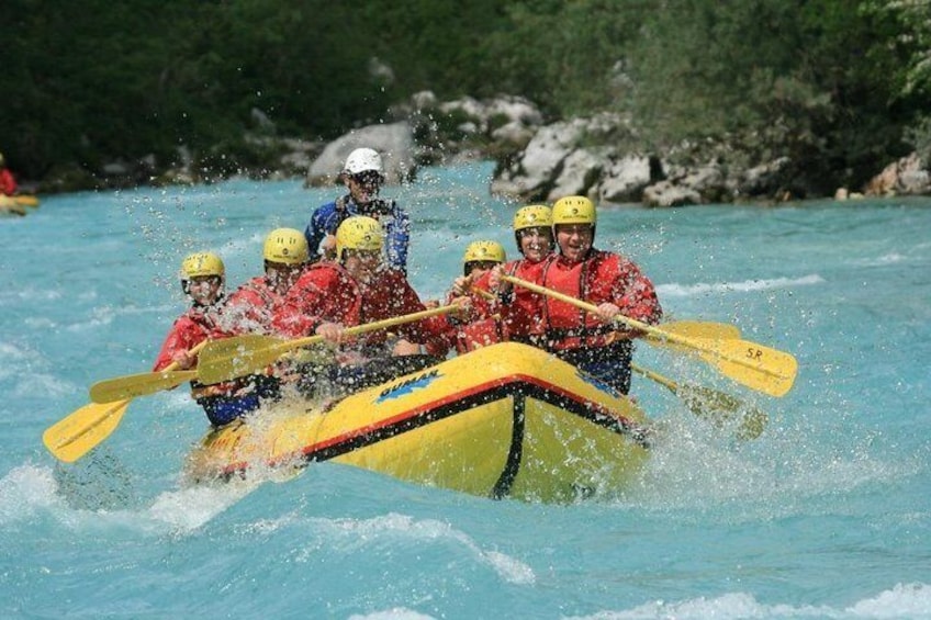 Rafting experience on Soča river from Ljubljana