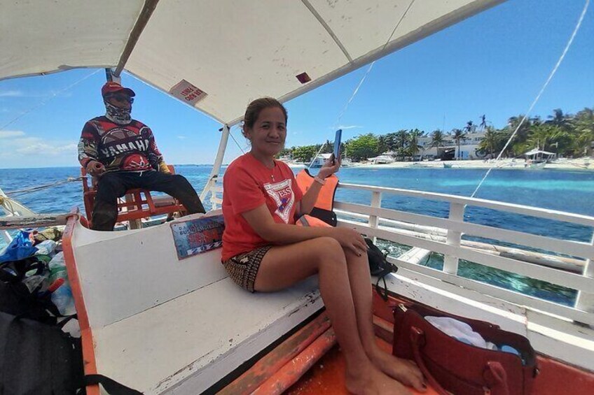 On the boat