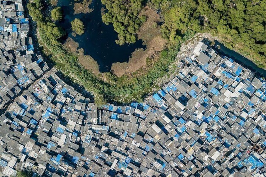 aerial view slums