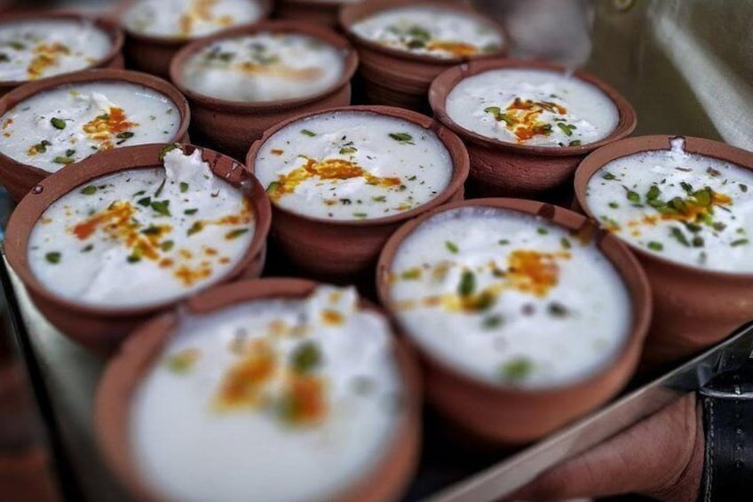 Amritsari lassi in Chandni Chowk 
