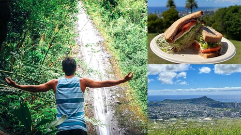 Vandringstur till vattenfall i Oahu med lunch