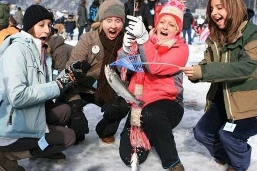 Show item 2 of 6. One of the 4 great winter festivals of the world- Ice Fishing, Adventure in ice Castle, etc