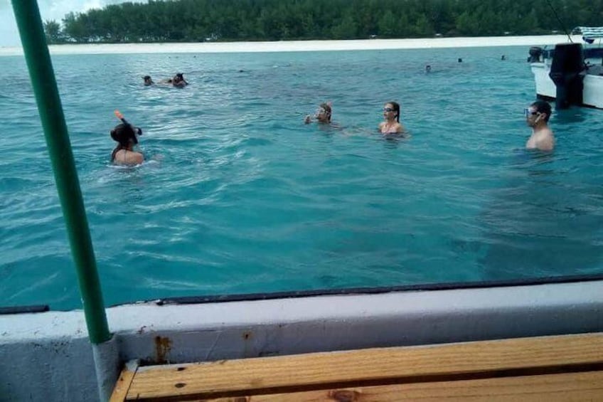 Snorkeling at Mnemba Island Marine Park.