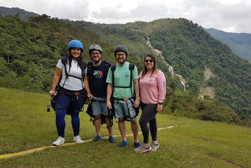 PARAGLIDING over giant waterfalls private tour plus option Guatape from Medellin