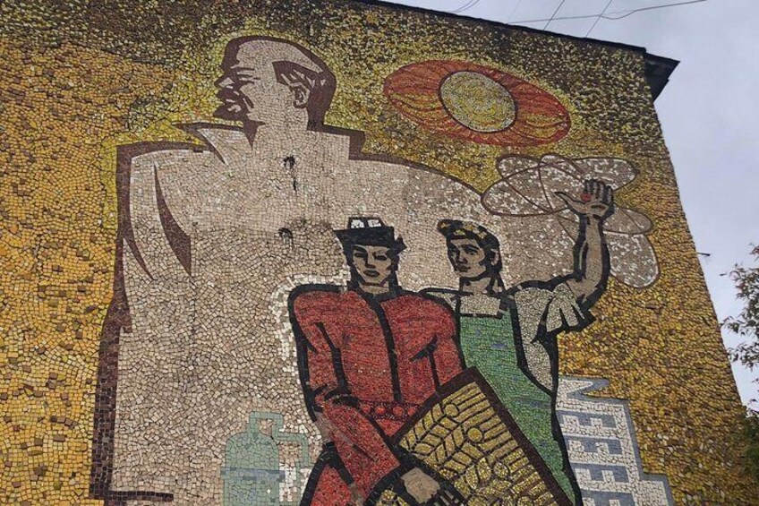 Soviet murals in Shymkent