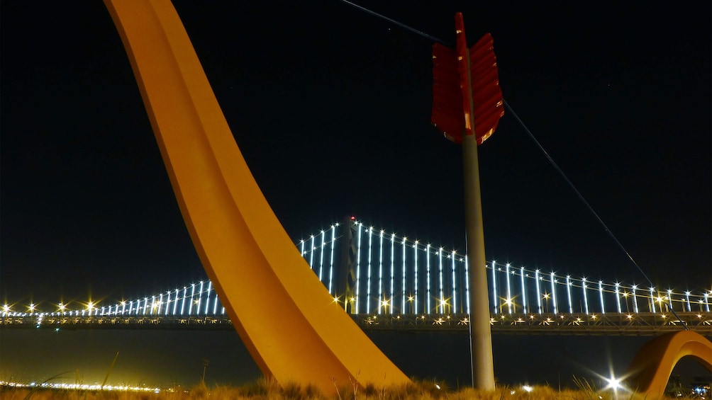 Large bow and arrow artwork in San Francisco