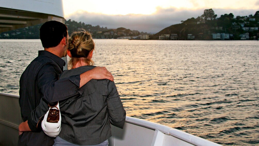 Sunset cruise with couple in San Francisco