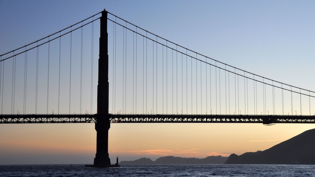 Golden Gate Bridge at sunset in San Francisco