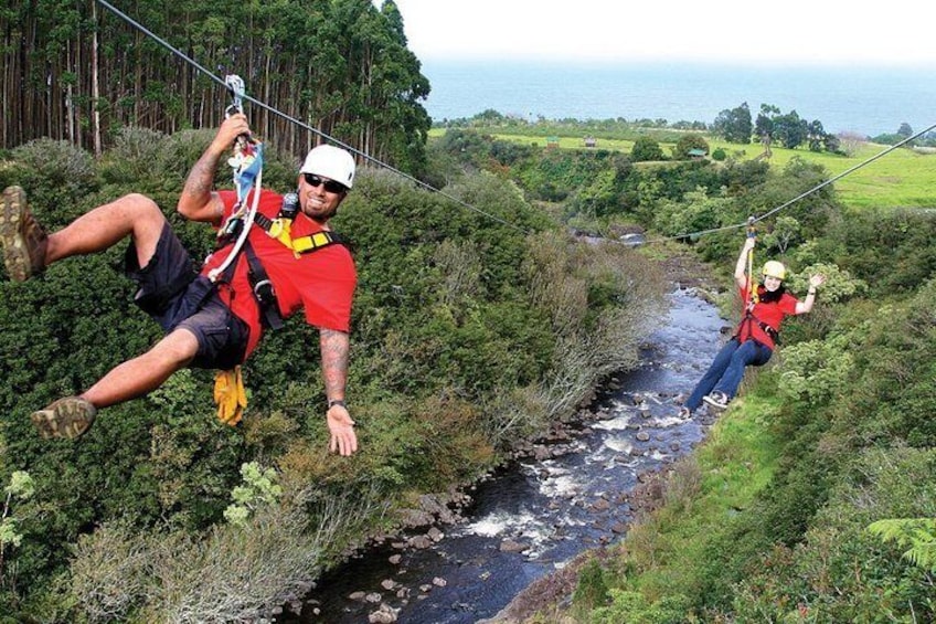 Zip over the beautiful Umauma River!