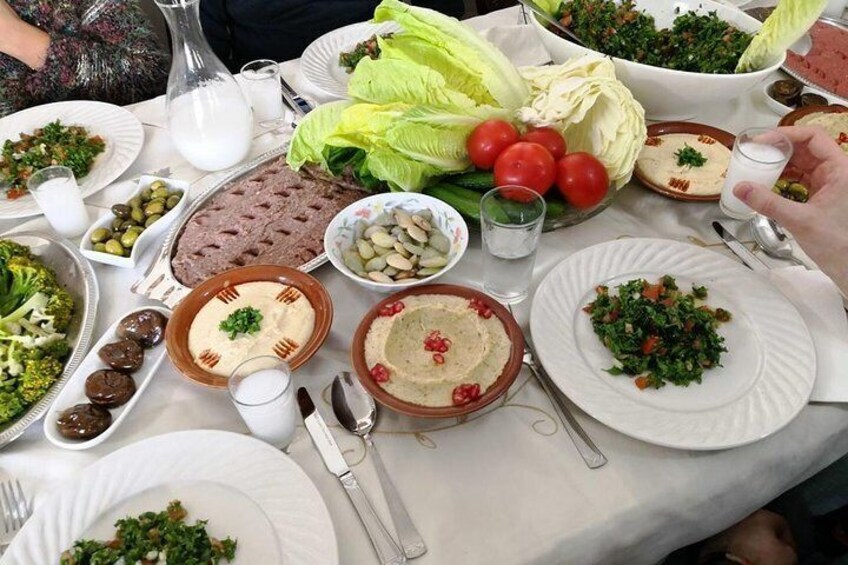Authentic Lebanese Meal with Tania's Family in their Home in Beirut
