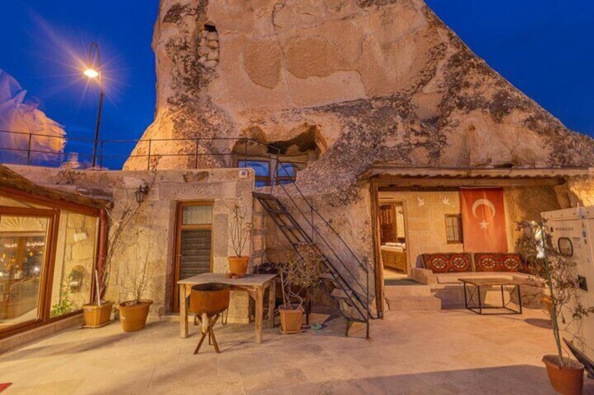A regular cave hotel in Goreme town