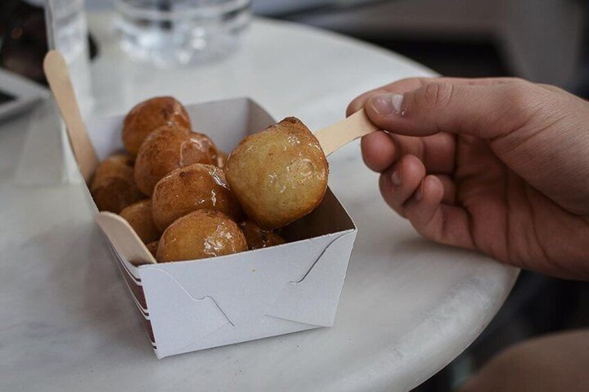 Fresh 'loukoumades'; the national dessert!
