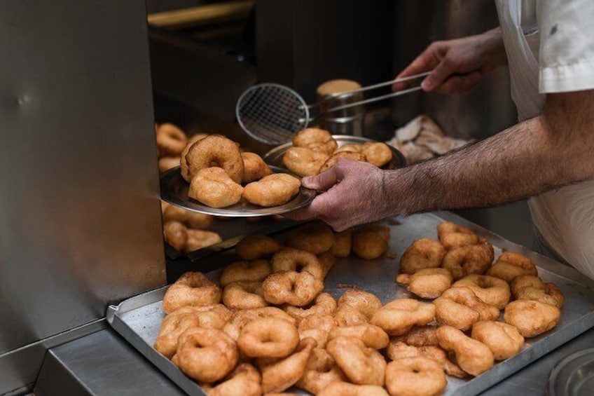 Fresh 'loukoumades' straight out of the fryer