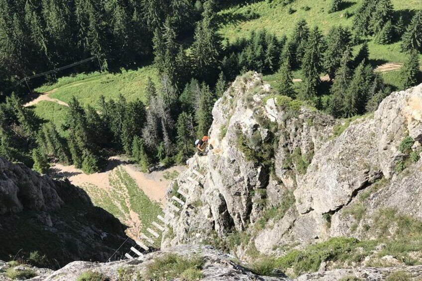 Via Ferrata Tour near Red Lake (Lacu Rosu)