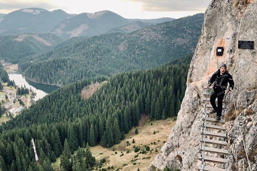 Via Ferrata Tour near Red Lake (Lacu Rosu)