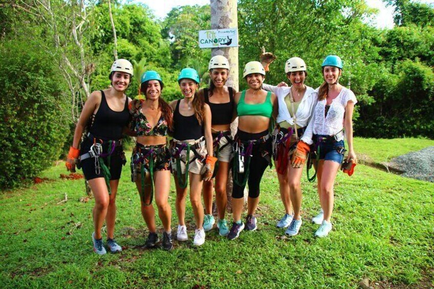 Zip lining, rappel and a Tarzan Swing