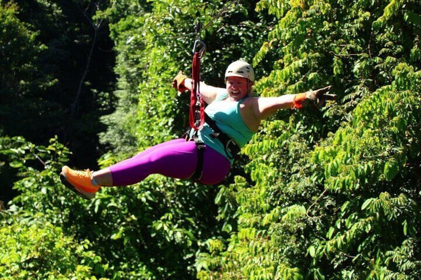 Zip lining, rappel and a Tarzan Swing