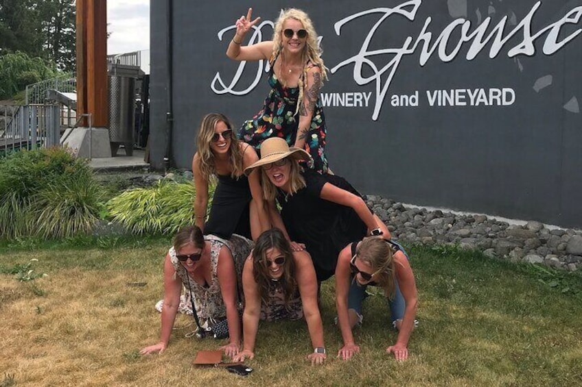 Who loves a properly executed tower while wine tasting in Victoria