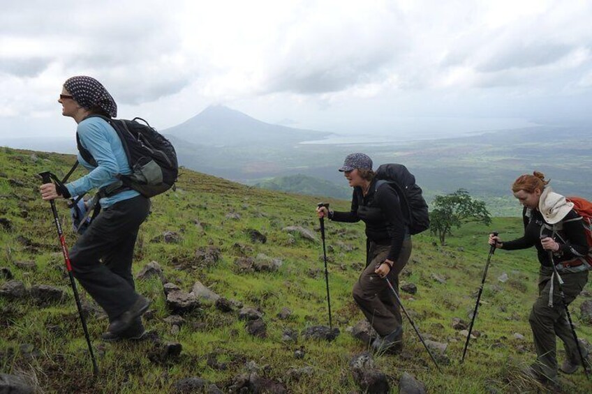 El Hoyo Volcano Hike with two craters, one fumarole and great panoramic views