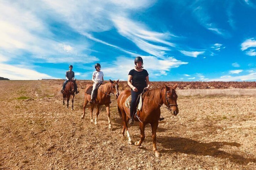 Horse riding under African skies