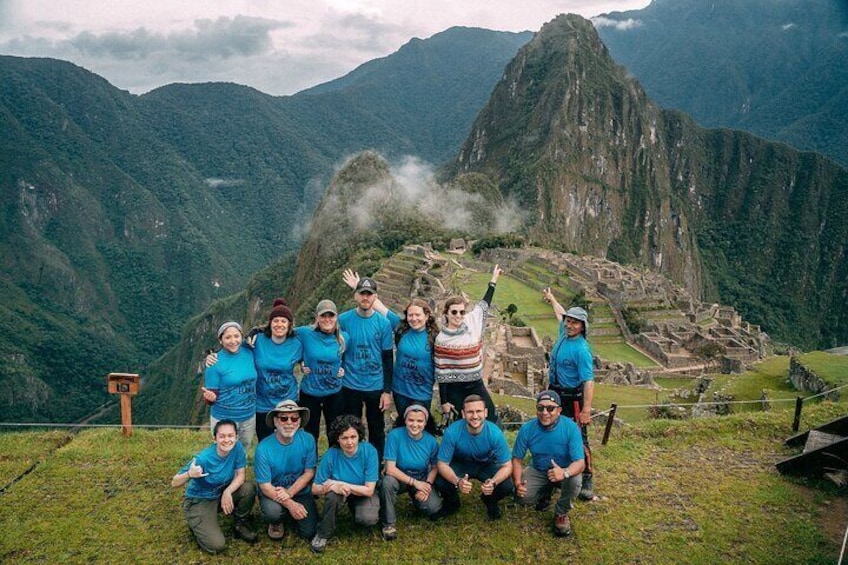 Inca Trail Trekkers at Machu Picchu Viewpoint