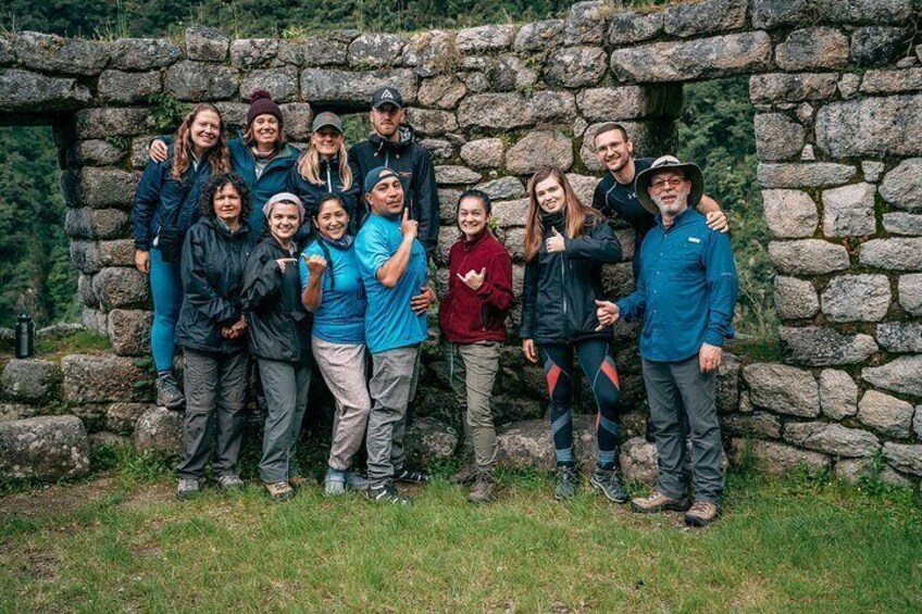 Inca Trail Trekkers at Winaywayna