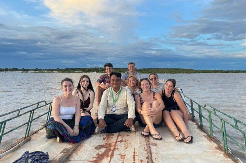 Sunset tour of floating village Kampong Phluk on the Tonle Sap