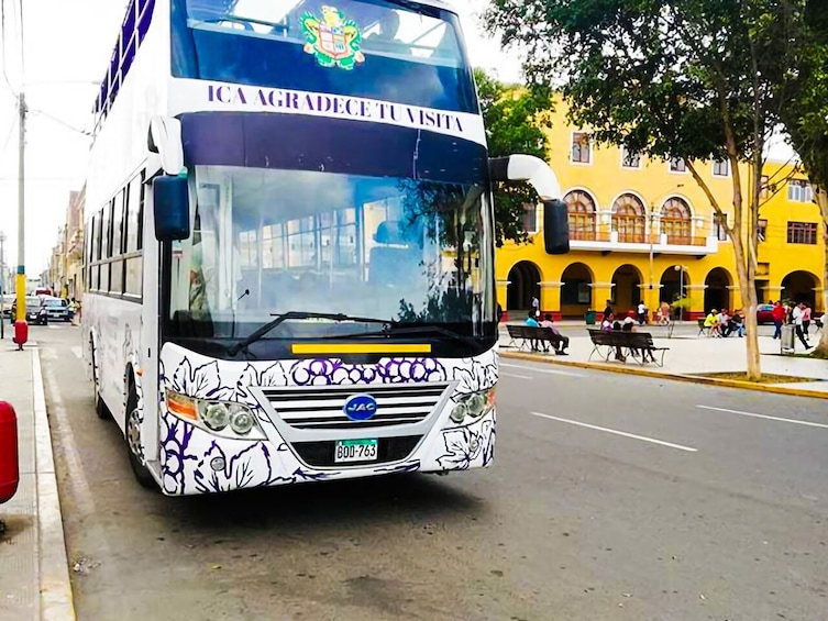 Sightseeing bus in Ica & Huacachina