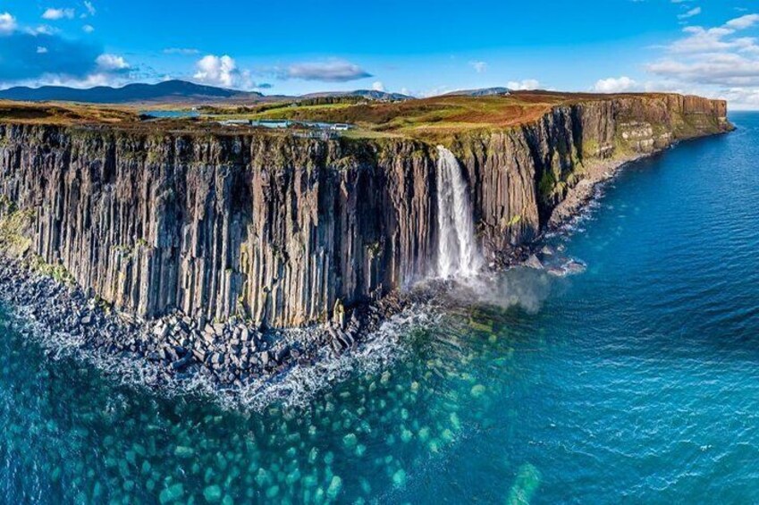 Arial view of Kilt Rock, Isle of Skye