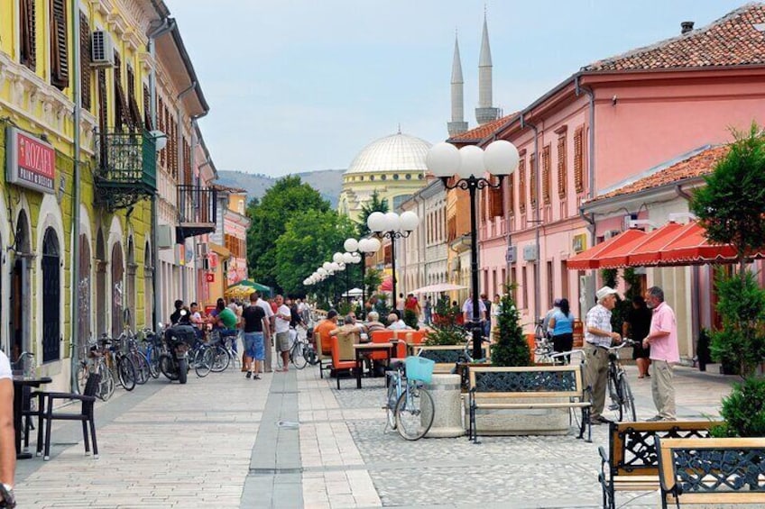 Pedidestrian Street, city of Shkoder