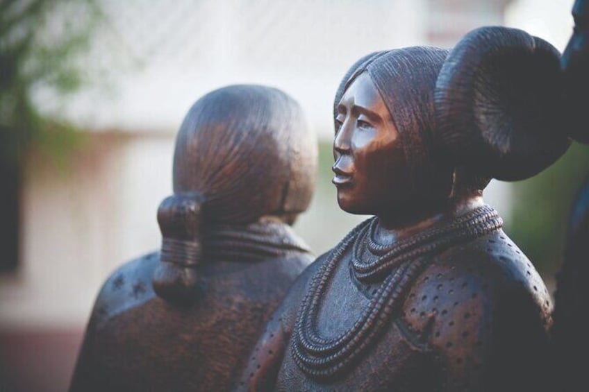 Show item 4 of 8. Dozens of outdoor sculptures and installations are featured on the 8-acre campus.