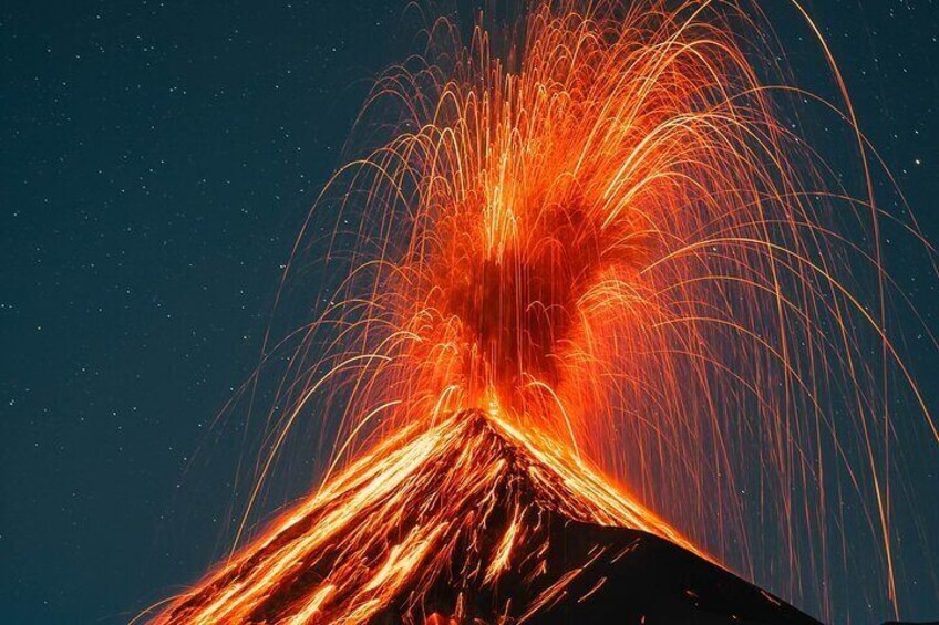 Fuego volcano eruption