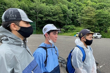 Nopporo Forest Mountain Bike Tour from Sapporo, presenting a retro Cycle ca...