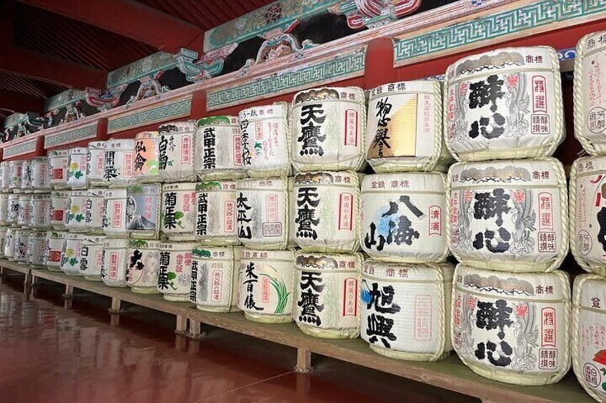 Sake barrels at Toshogu shrine