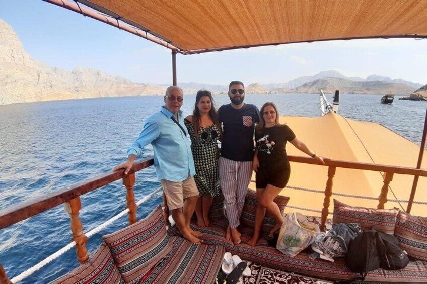 Khasab Dhow Cruise Full day, Buffet Lunch on Board, swimming 