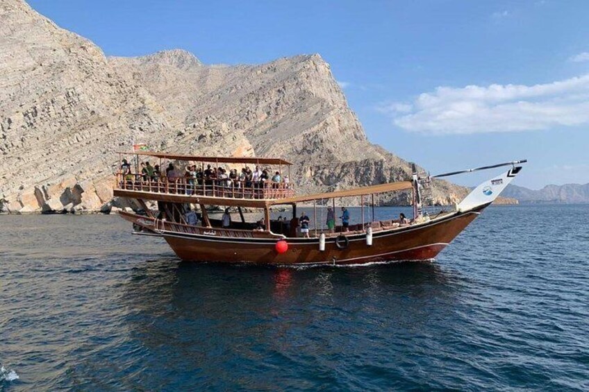 Khasab Dhow Cruise Full day, Buffet Lunch on Board, swimming