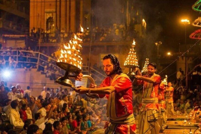 Varanasi Evening Ganga Arti Ritual , A Magnificent Spectacle