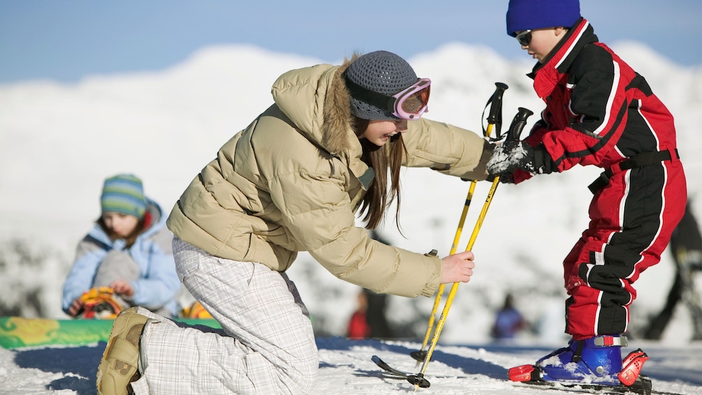 Child size skis are available to rent