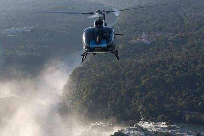 Helicopter flight over Iguazu Falls